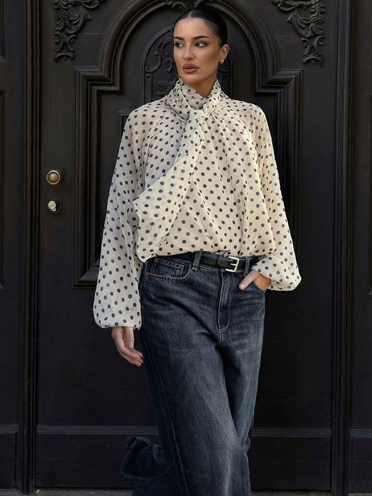 Vintage Fashion Trends 2026 - HH Chemisier Femme Vintage à Pois