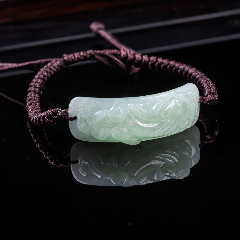 Vintage Fashion - Bracelet Pixiu en jadéite birmane sculpté