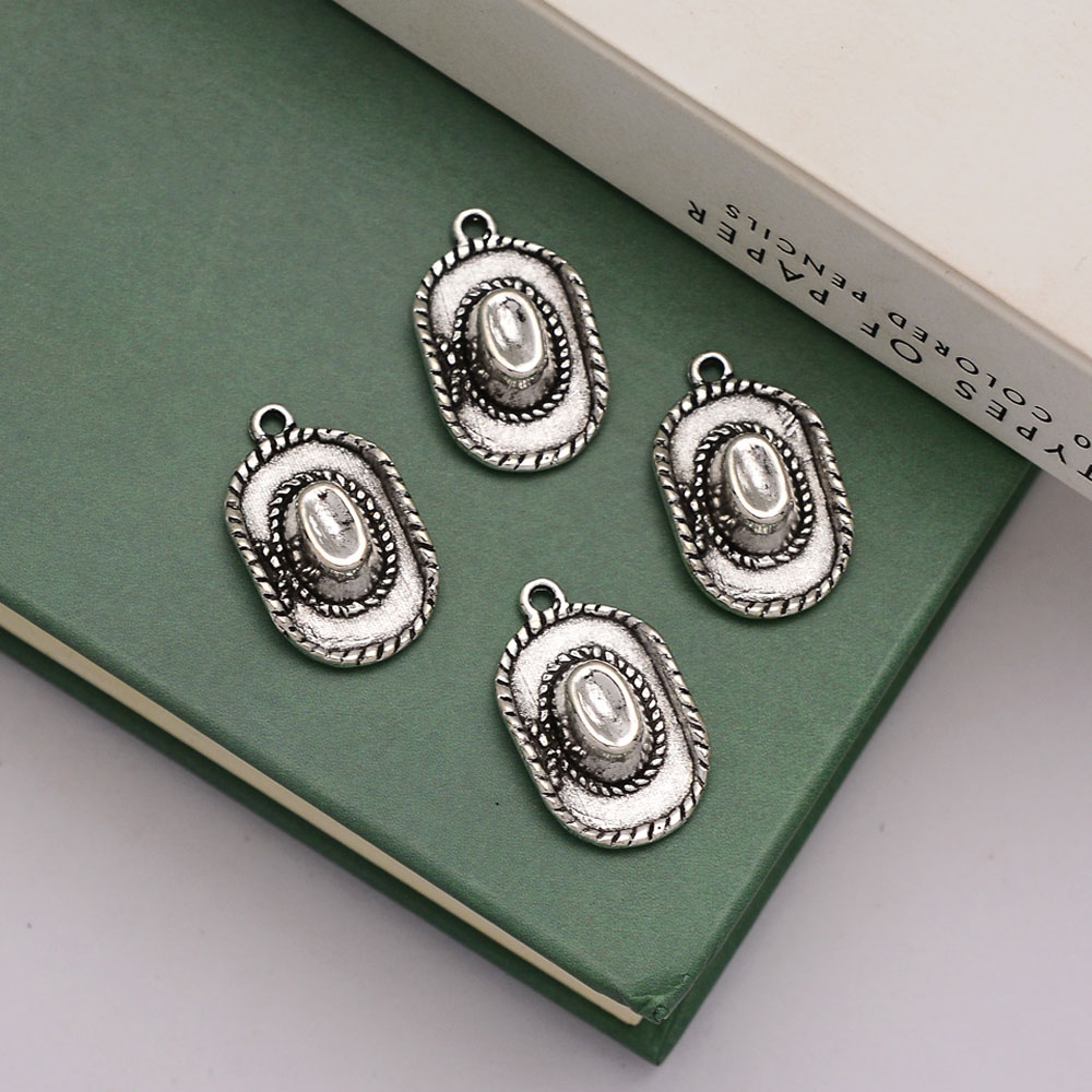 Vintage Fashion Finds - 10 pièces/lot-13x22x5mm Antique argent plaqué Cowboy