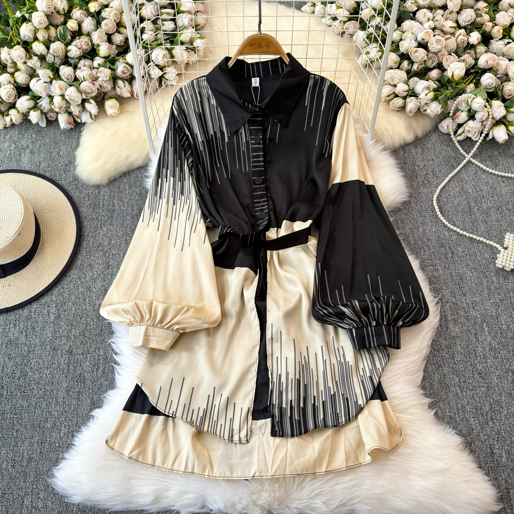 Vintage Fashion Trends - Chemise mi-longue vintage à manches longues