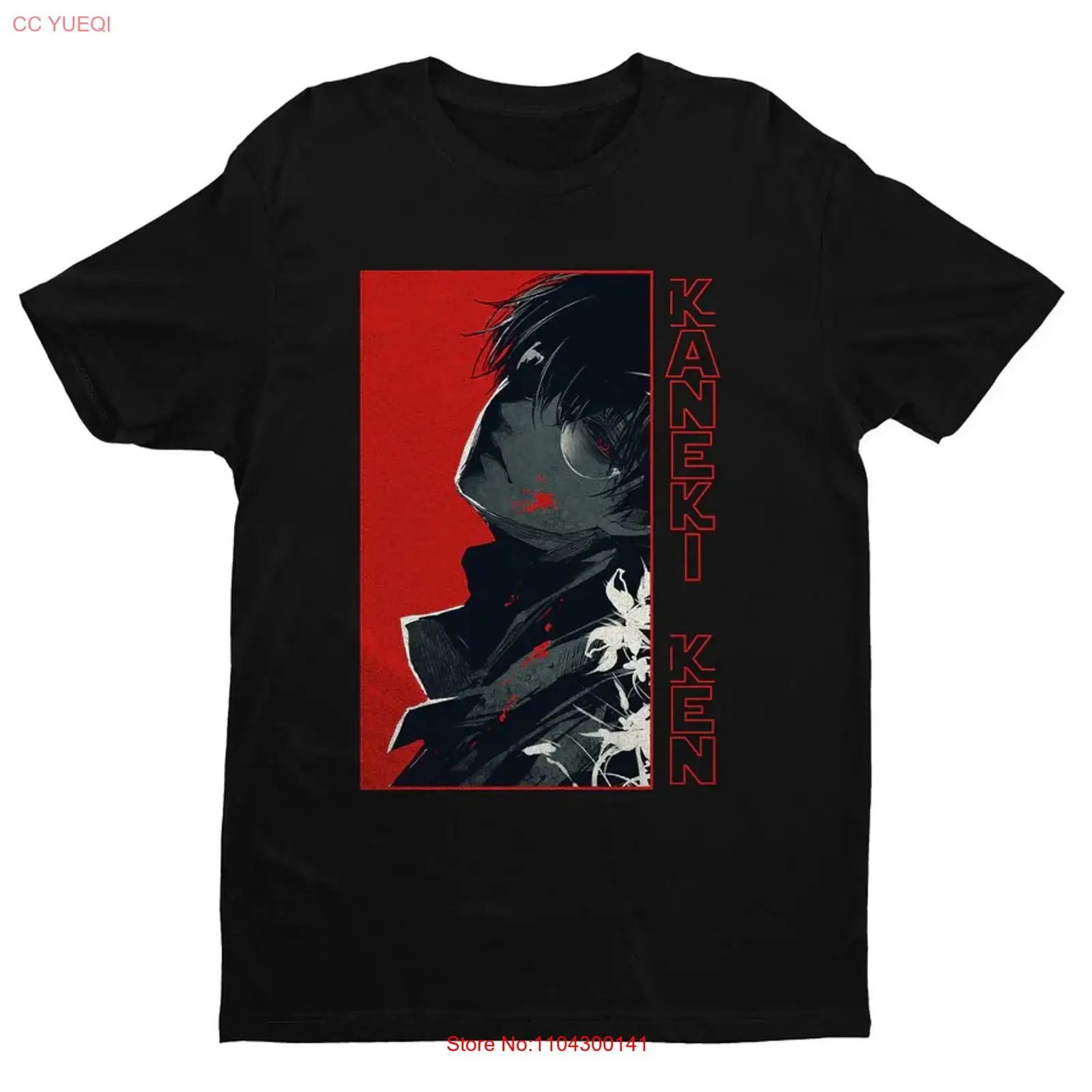 Vintage Ken Fashion - T-shirt noir Anime Kaneki Ken Tokyo