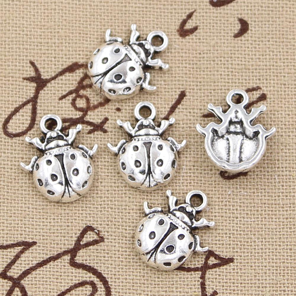 Vintage Fashion Bug - Breloques en Forme d'Insecte de Coccinelle