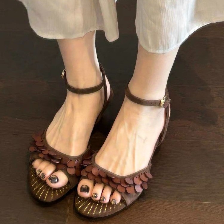 Vintage Fashion Female - Nouvelles sandales d'été pour femmes, brodées