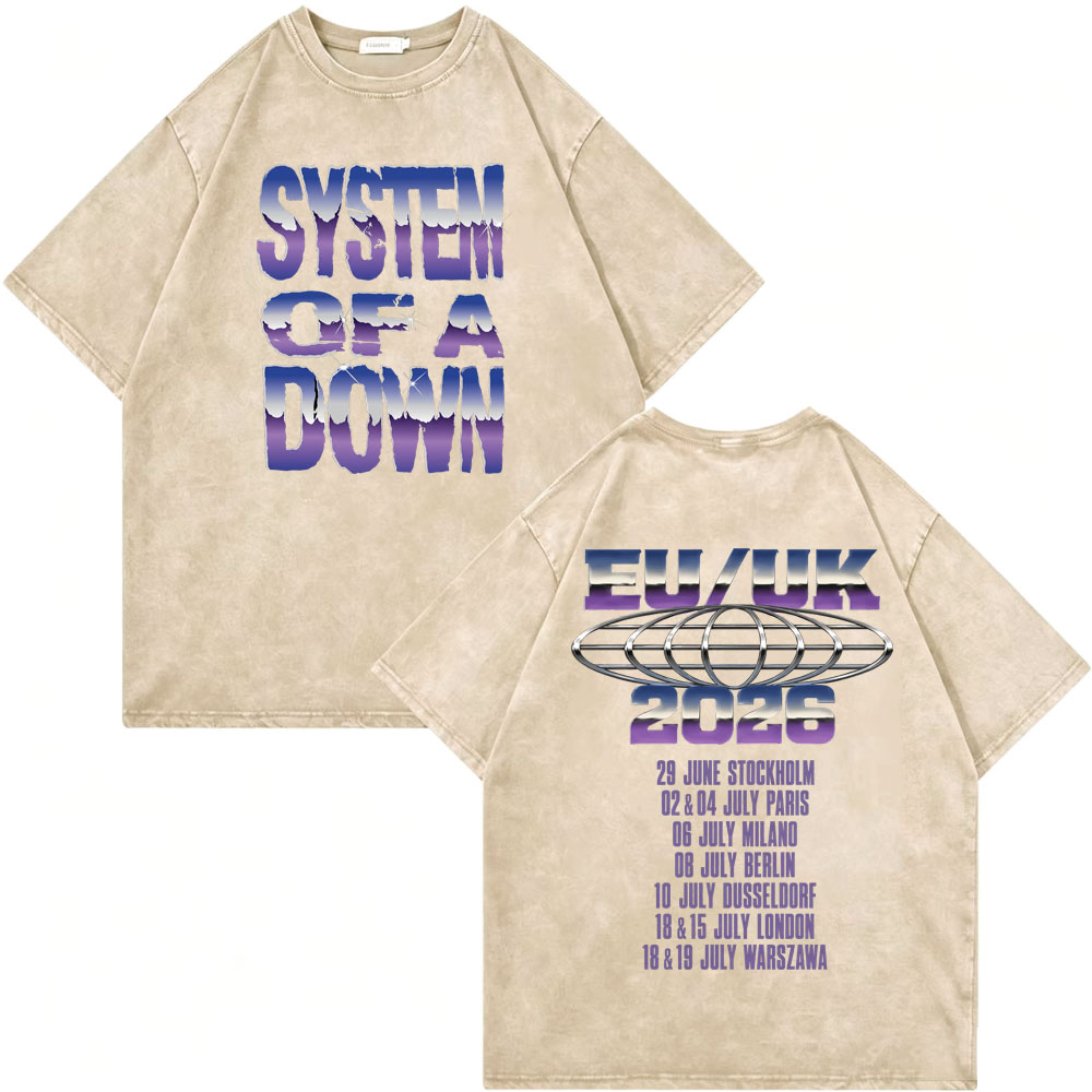 Vintage Fashion Trends 2026 - T-shirts vintage délavés System of A