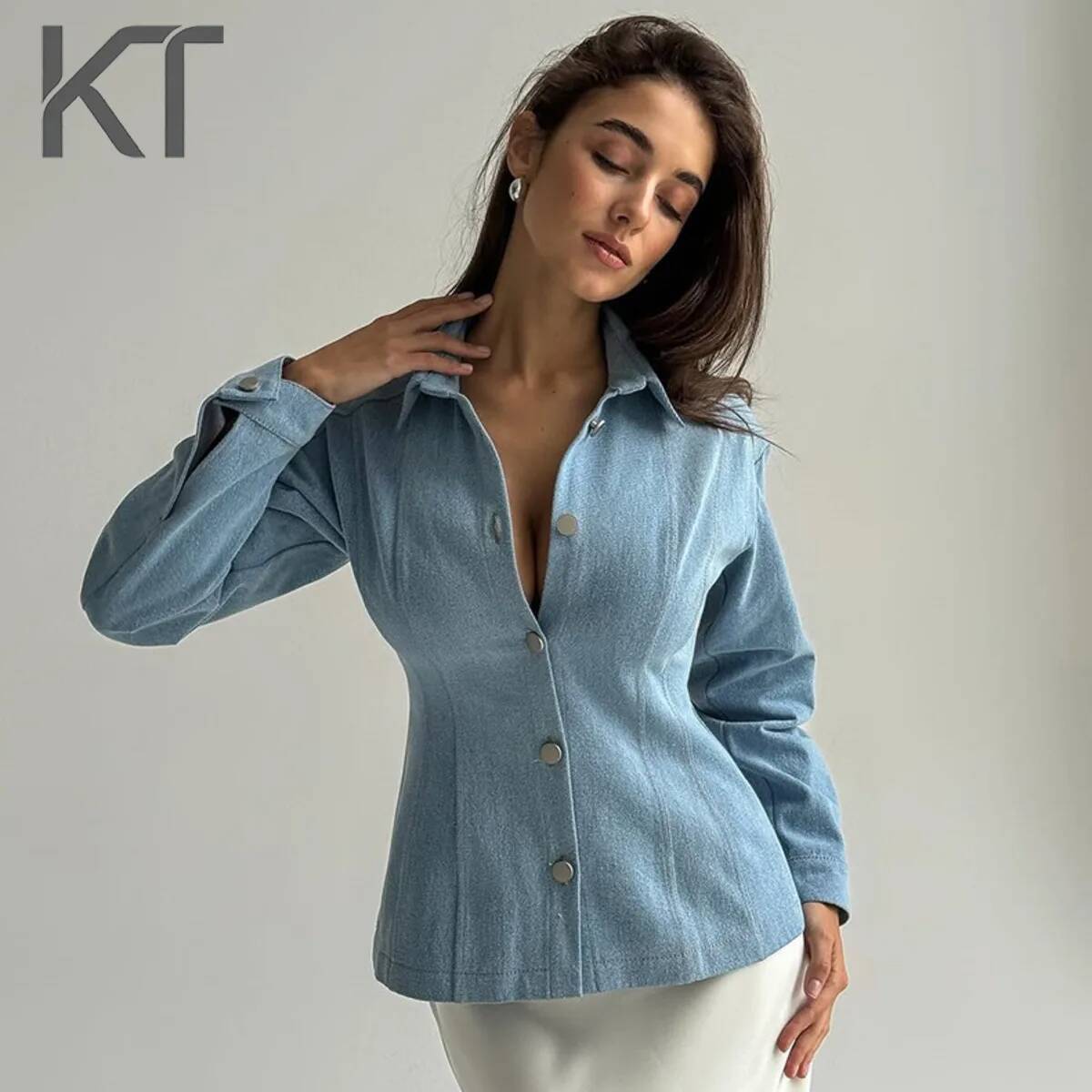 Vintage Fashion - Chemise en jean vintage cintrée KT