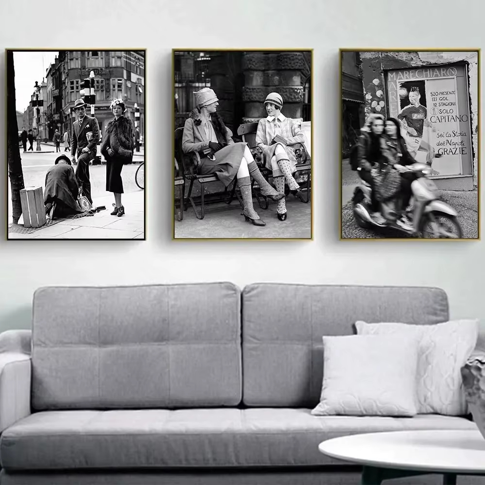 Vintage Fashion Paris - Impression photographique vintage noir et blanc,
