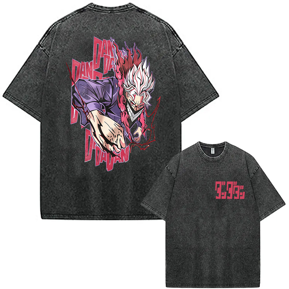 Vintage Ken Fashion - T-shirt graphique vintage délavé Anime Dandadan