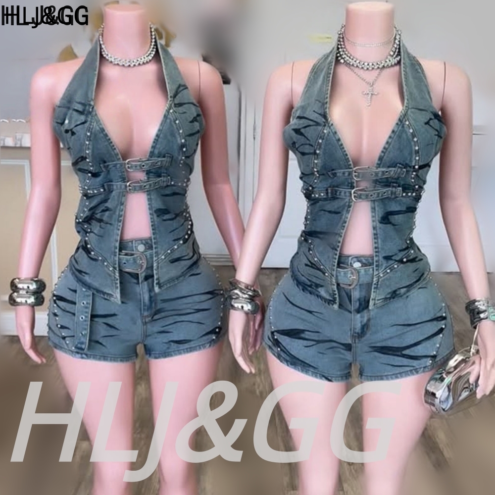 Vintage Fashion Club - HLJ&GG Ensemble deux pièces en jean