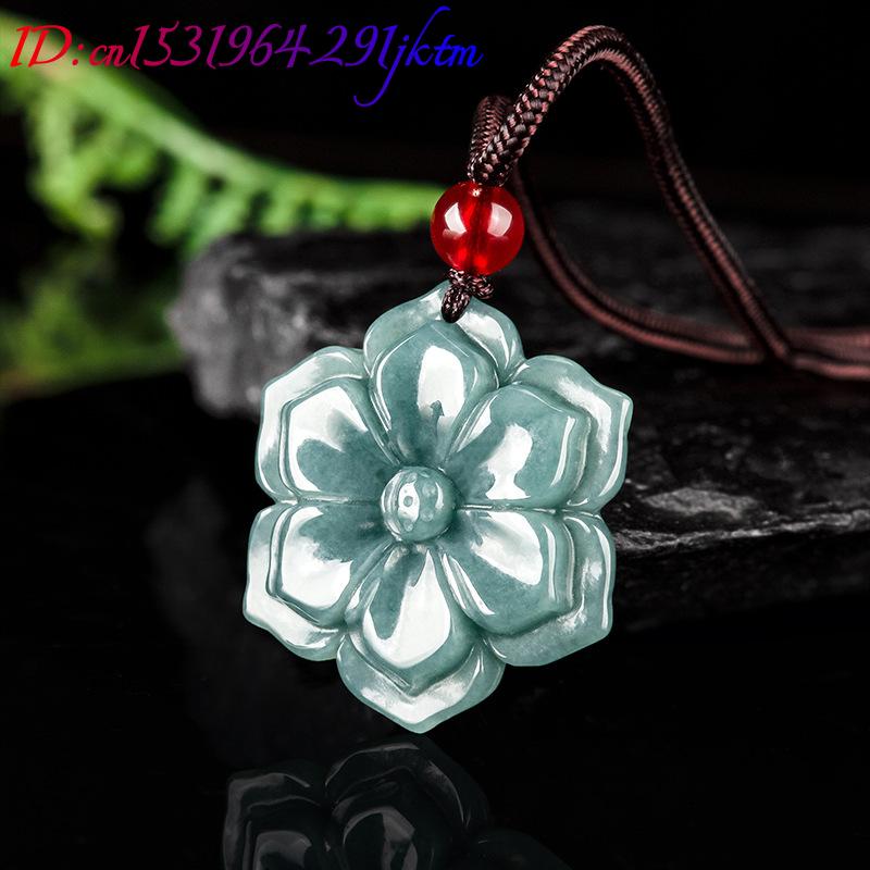 Collier pendentif fleur en jad - Vintage Fashion avis et prix