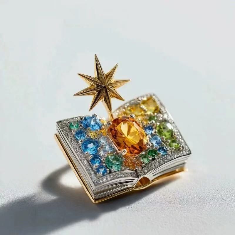 Broche vintage en forme de liv - Vintage Fashion Coloring Book avis et prix