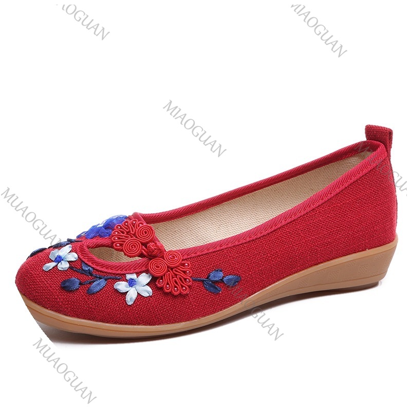 Chaussures compensées brodées  - Vintage Fashion Female avis et prix