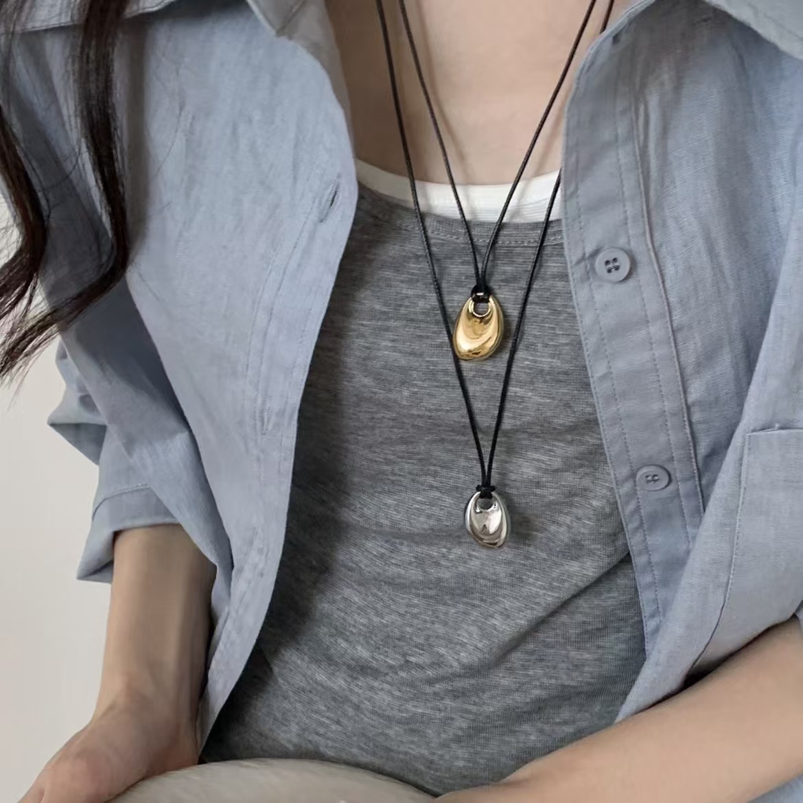 Collier coréen en corde noire  - Vintage Fashion Trends 2026 avis et prix